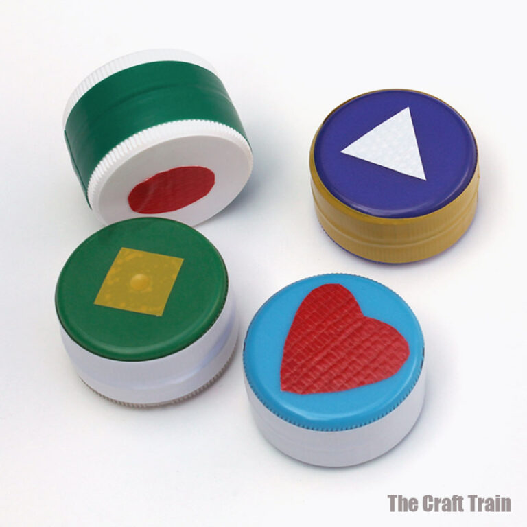 bottle cap shakers craft for kids