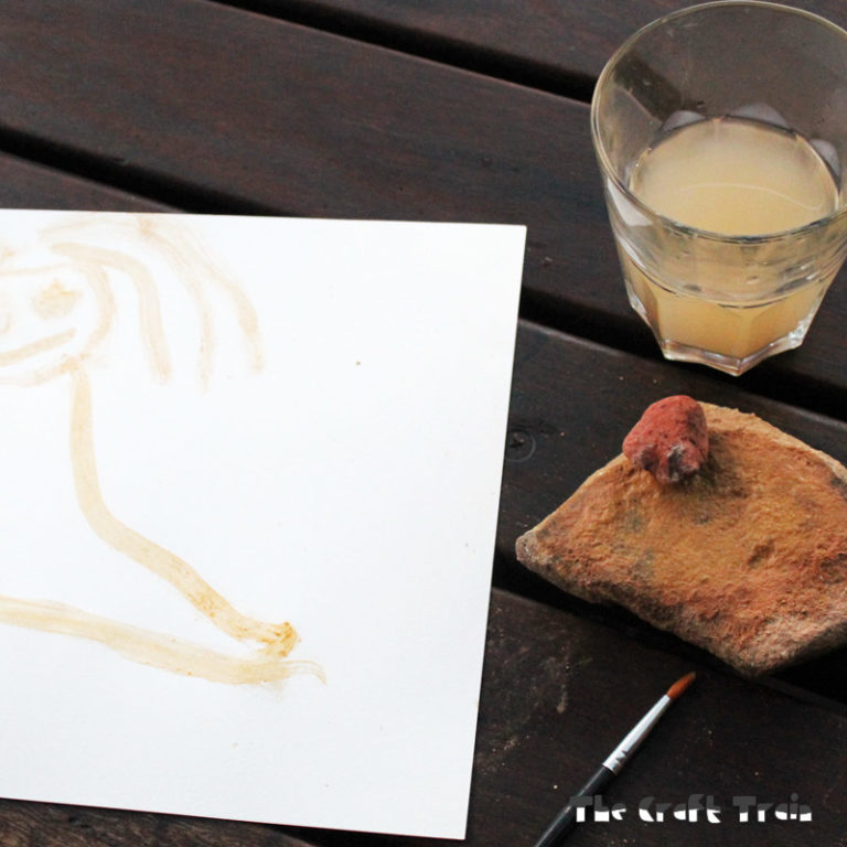 Making Ochre Paint from Rocks