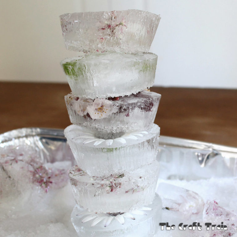Flower Ice Cube Sensory Play