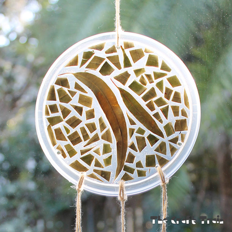 leaf mosaic dream catcher