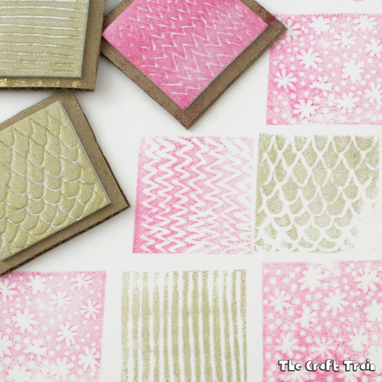 Textured foam stamps
