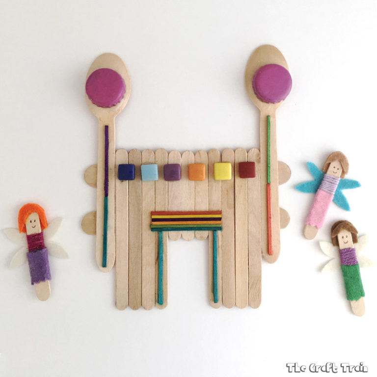 How to make a craft stick fairy castle