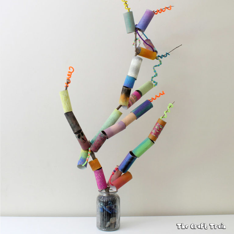 Paper Roll Tree Collaborative Art Project
