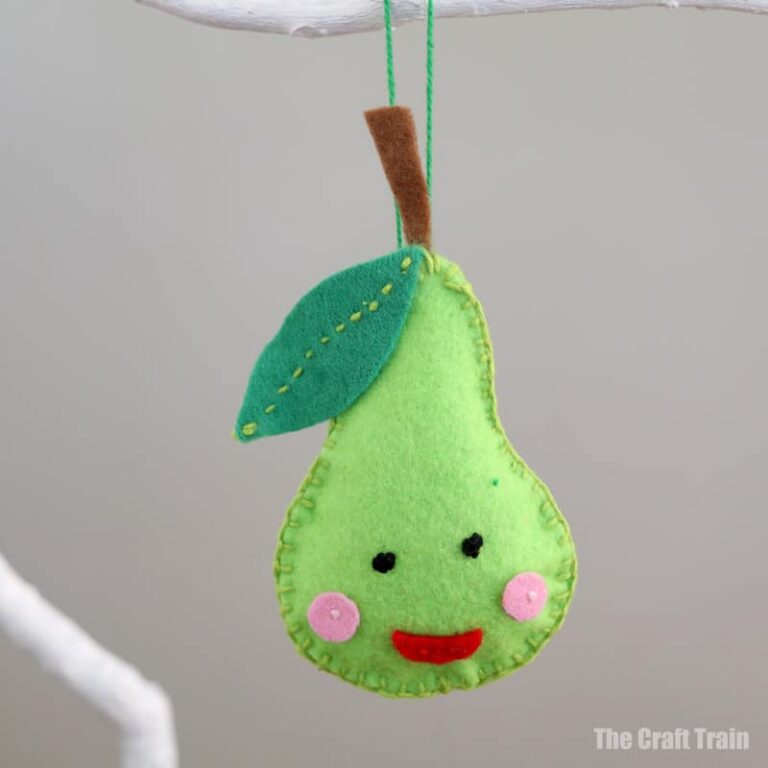 Happy pear felt sewing ornament