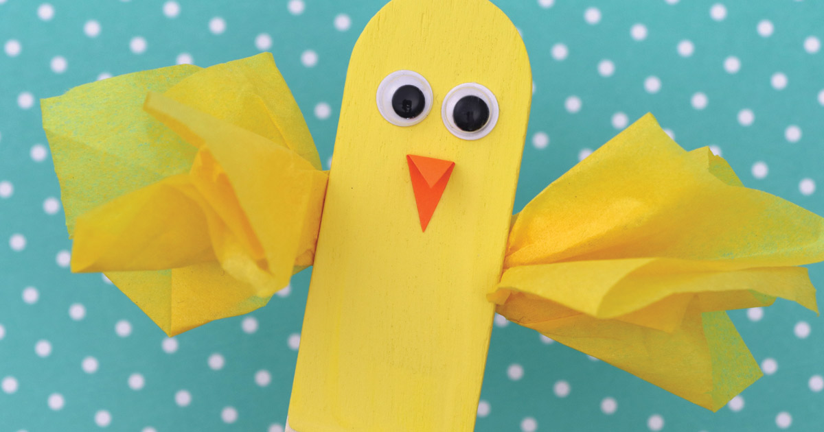 craft stick bird puppets