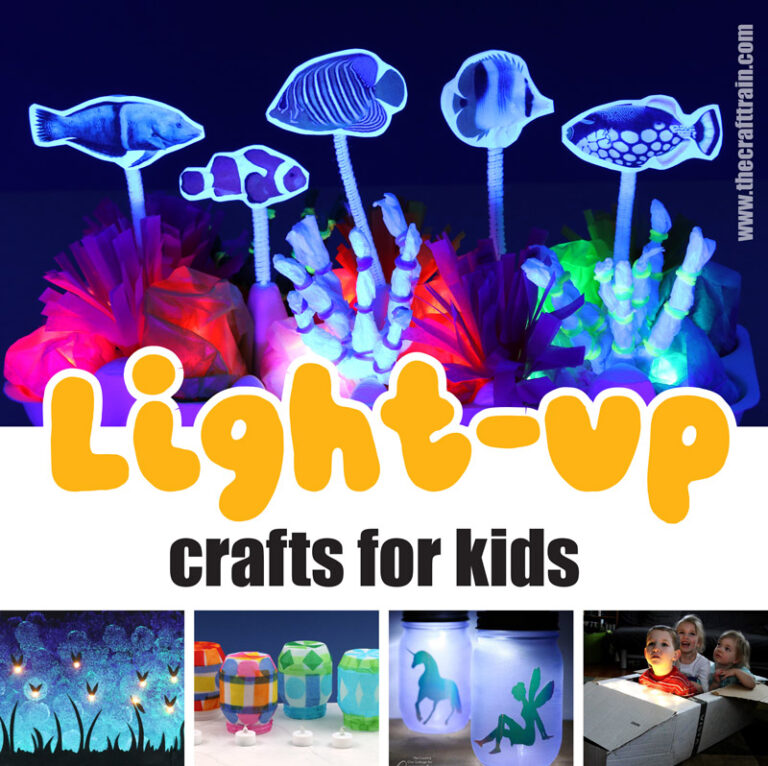 light up crafts for kids - 14 fun crafts using LED candles or fairy lights