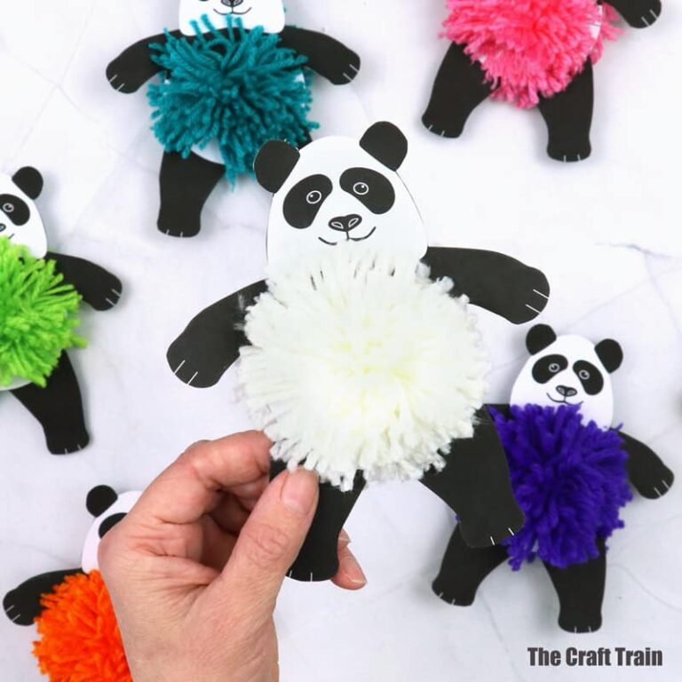 pom pom panda craft for kids