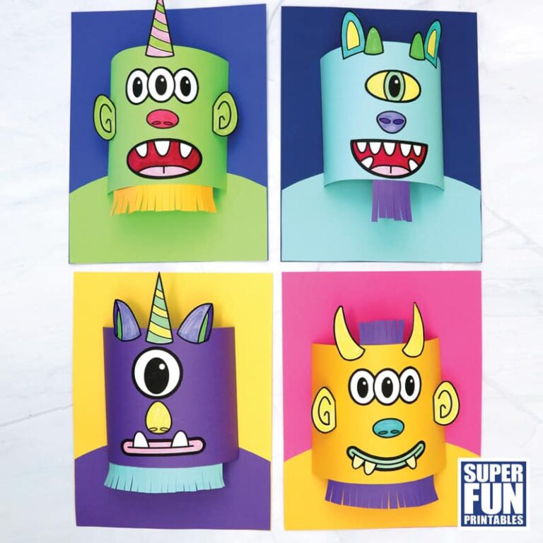 3D monster paper craft for kids