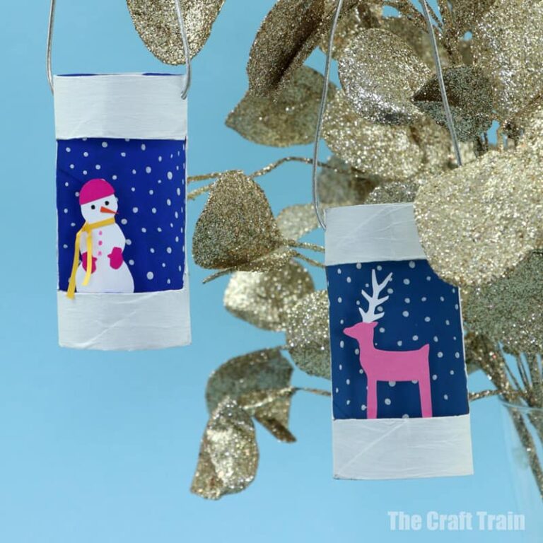 Winter shadow box ornaments