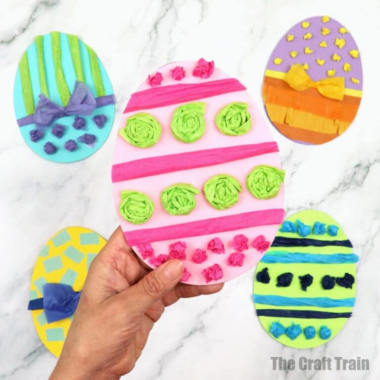 textured paper egg cards for Easter