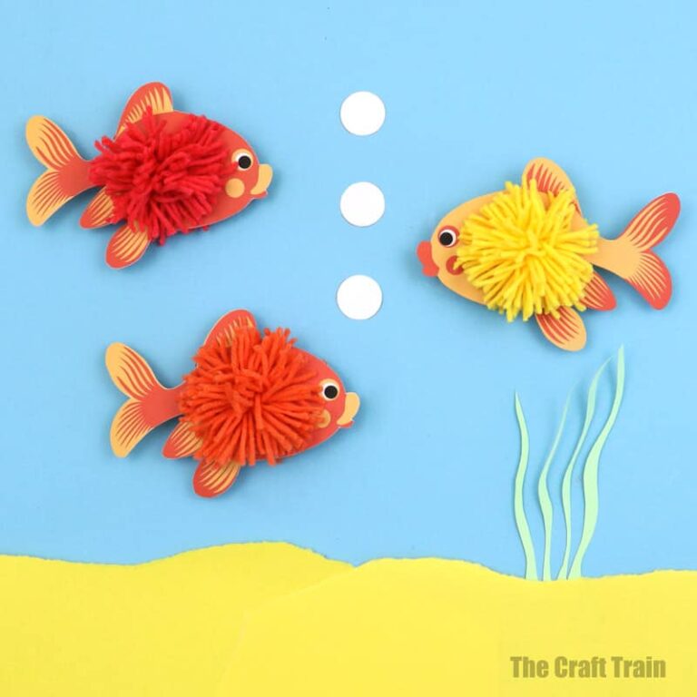 pom pom fish craft for kids
