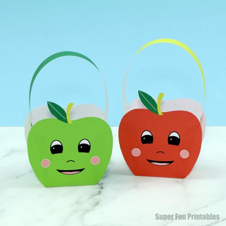 apple basket craft for kids