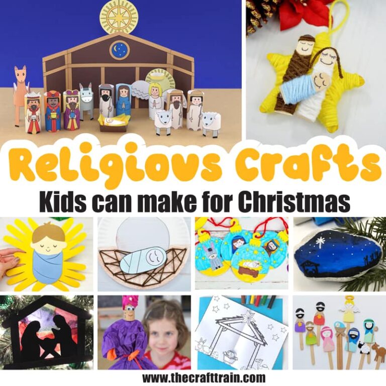 Religious crafts kids can make for Christmas. Nativity scenes, baby Jesus crafts, stars, angels, handprint crafts and more