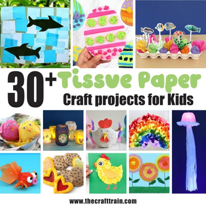 Tissue paper crafts for kids - The Craft Train