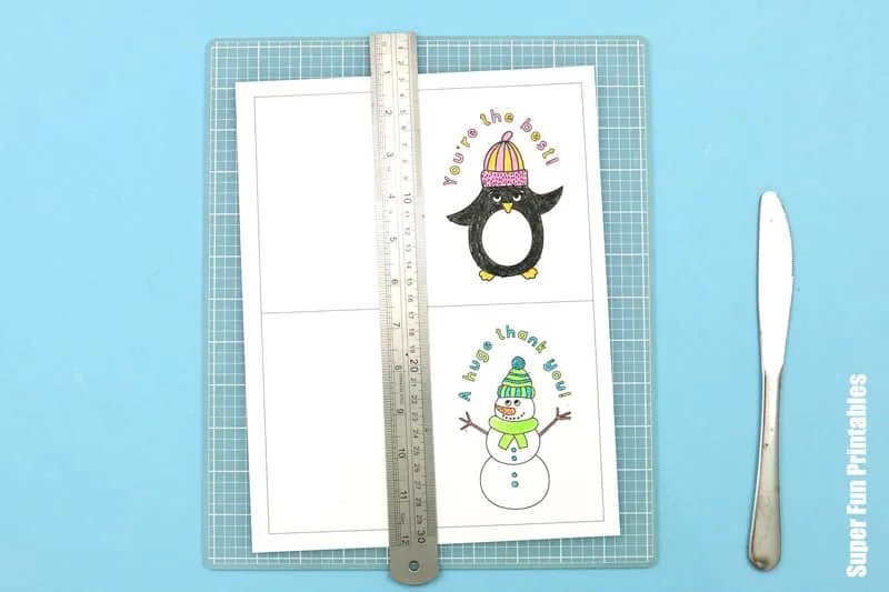 Print and colour thank you cards for kids