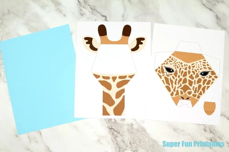 Giraffe Craft steps 1
