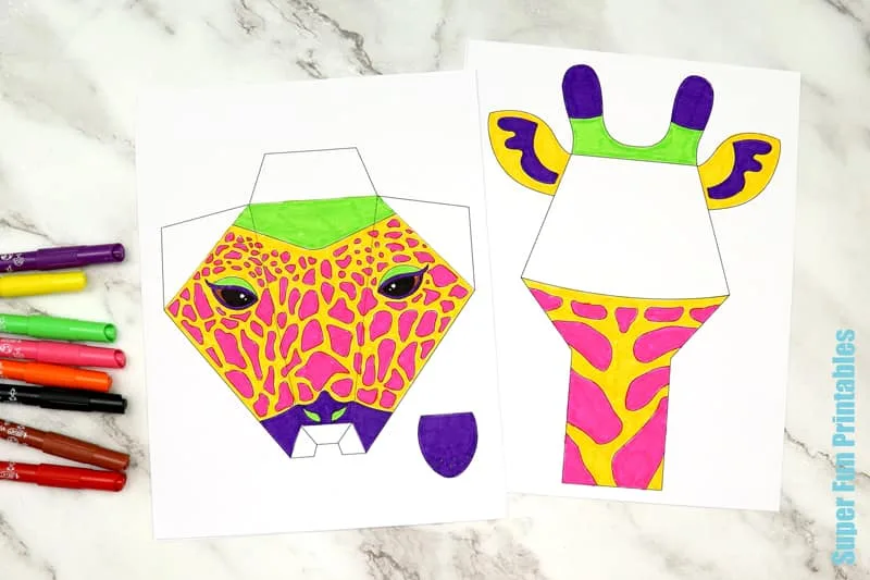 Giraffe craft steps 2