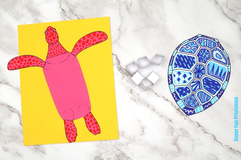 turtle doodle art steps