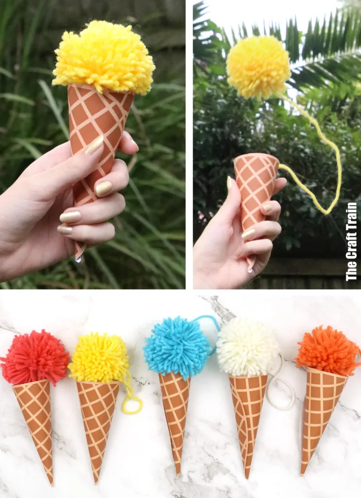 Ice cream cone game collage