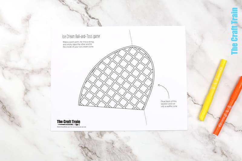 Ice cream cone printable