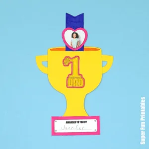 Father's Day trophy card idea with optional photo