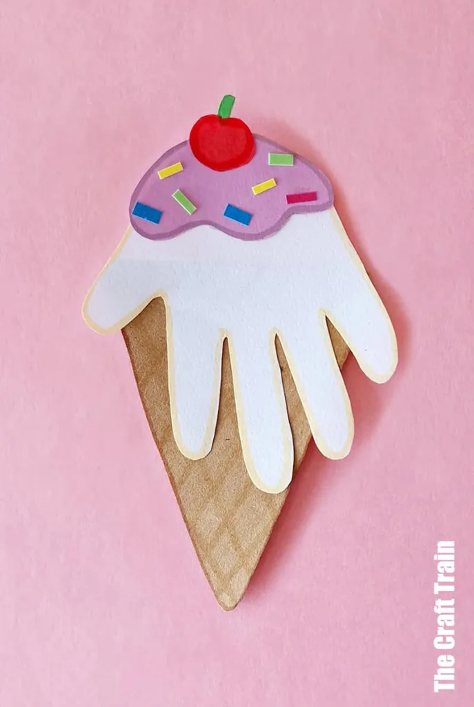 Handprint Ice Cream craft for kids