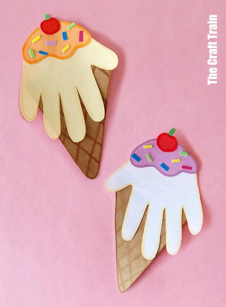 Handprint Ice Cream craft for kids