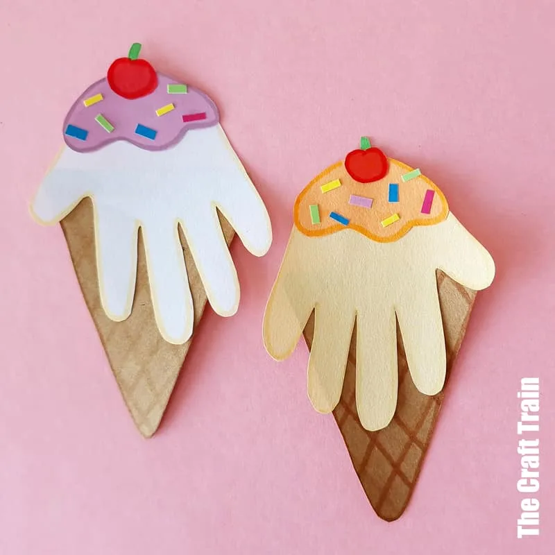 Handprint Ice Cream craft for kids