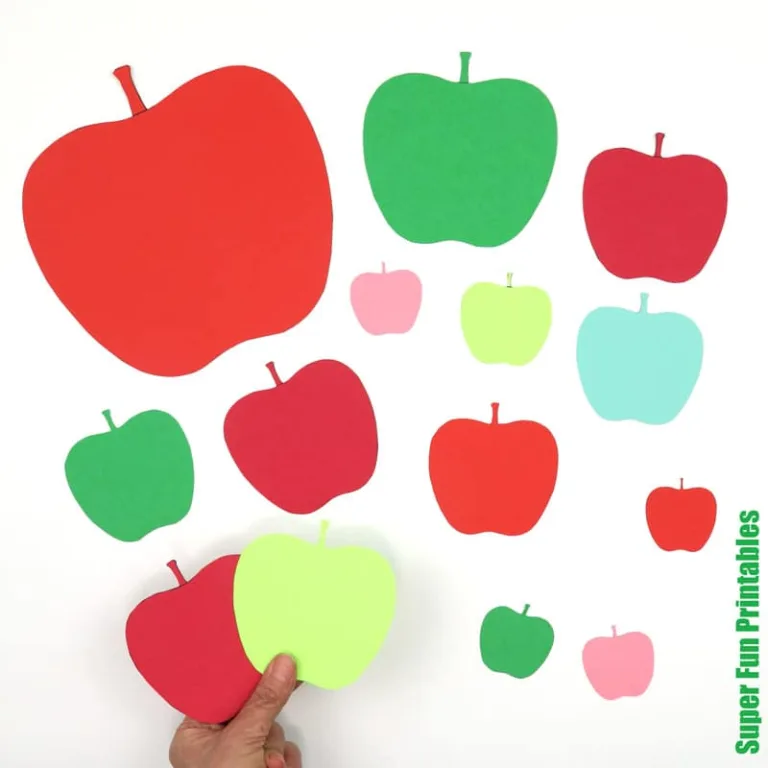 Printable Apple Templates for kids art and craft ideas