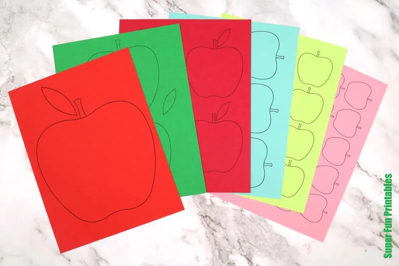 Printable apple templates for kids