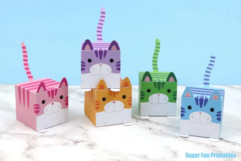 rainbow cube cats for kids