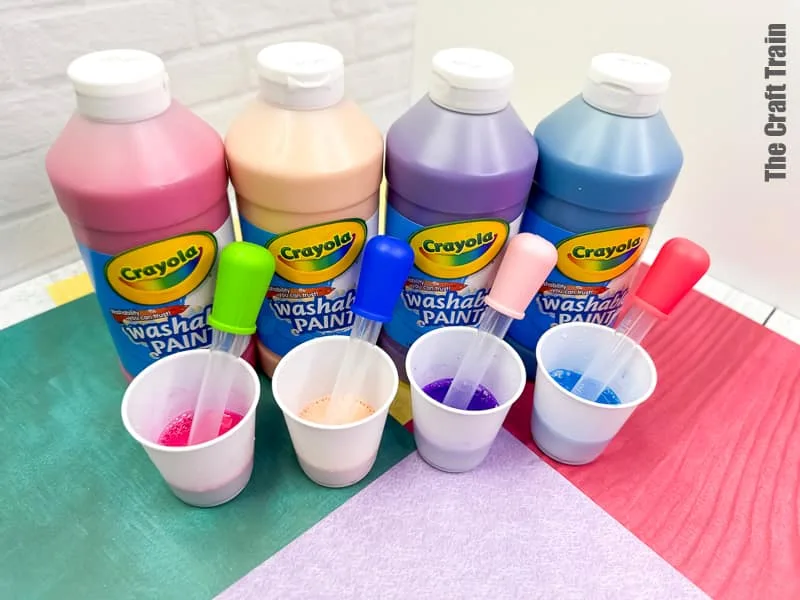 Straw Painting process art idea for kids. Blow paint across page using eye droppers and straws