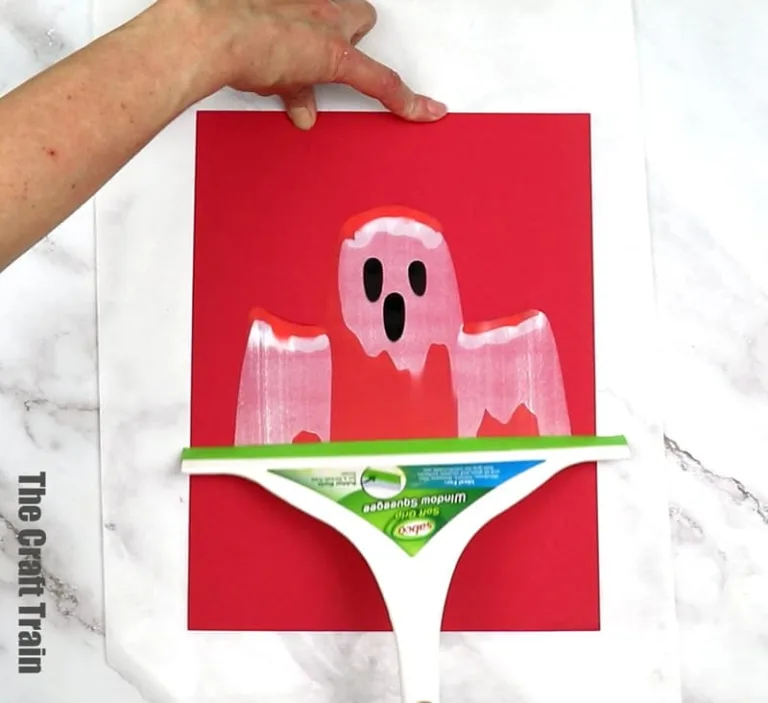 squeegee art ghost painting steps
