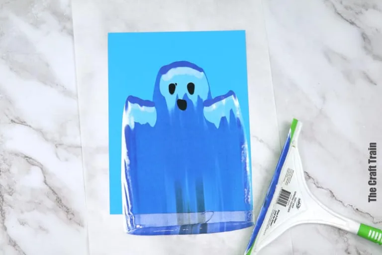 squeegee art ghost painting steps