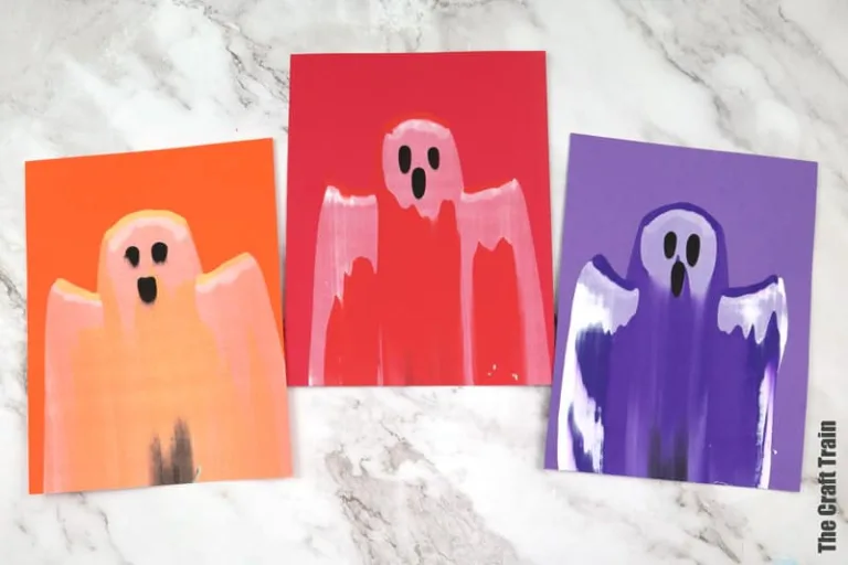 squeegee art ghost painting steps