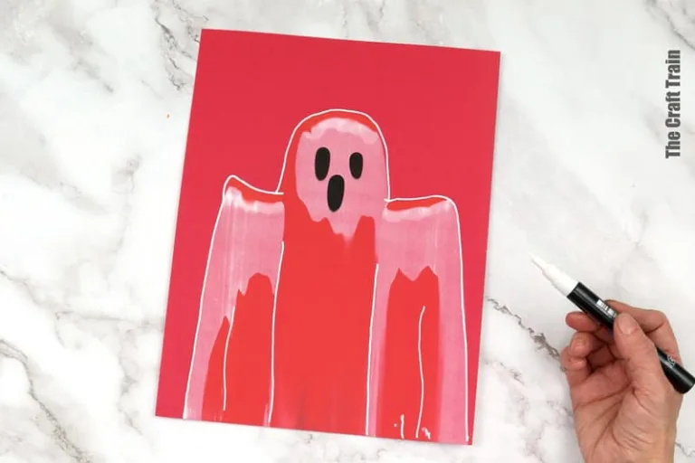 squeegee art ghost painting steps