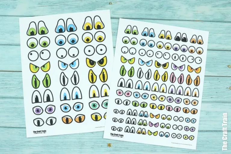 Printable Halloween eyes in a range of sizes to cut out and use in Halloween art and craft projects. Spooky eyes, classic cartoon eyes and cute, funny eyes are included.