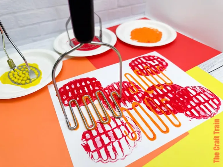Potato masher prints steps
