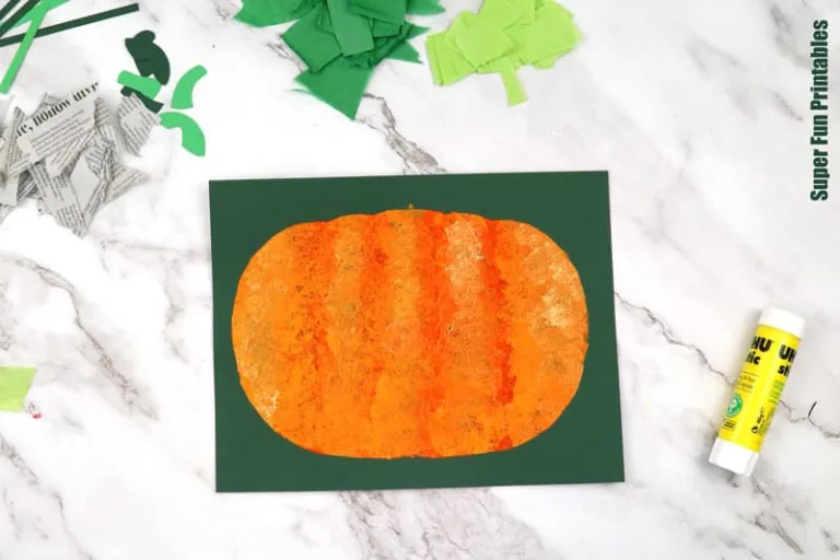 pumpkin sponge art steps for Halloween or Fall