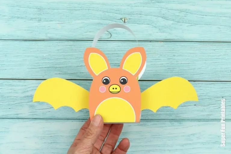 Rainbow bat printable baskets steps