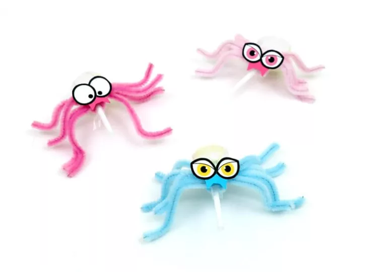 Lollipop spider craft with printable template