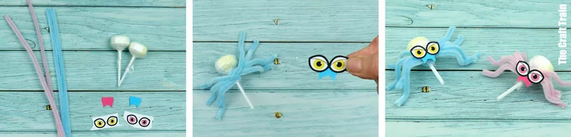 Lollipop spider treats