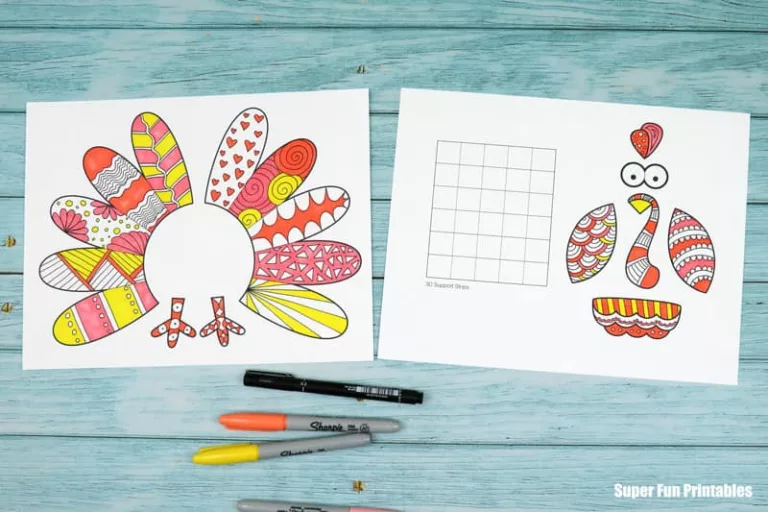 Pattern Art Turkey Craft Steps