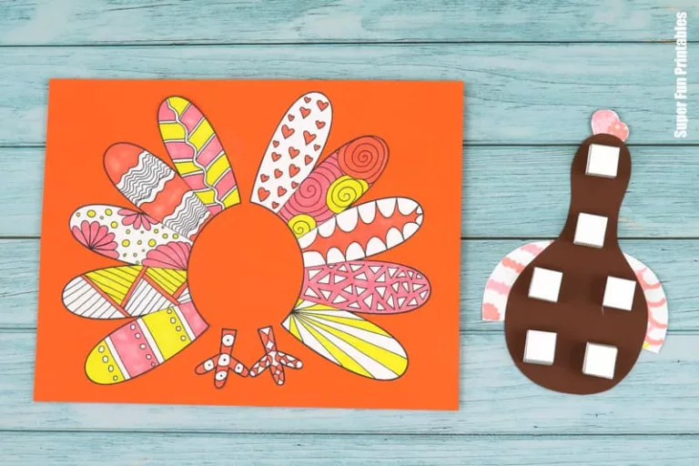 Pattern Art Turkey Craft Steps