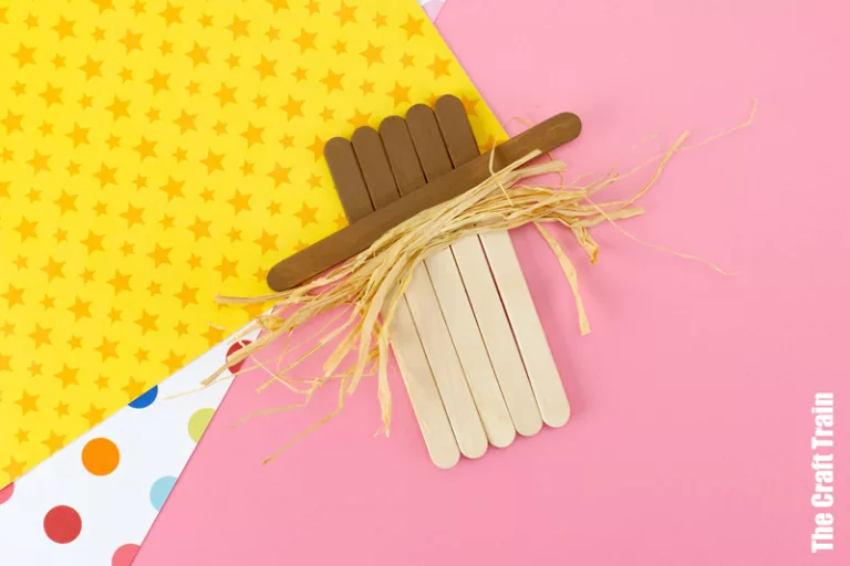 craft stick scarecrow steps