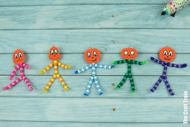 Mini pumpkin people steps