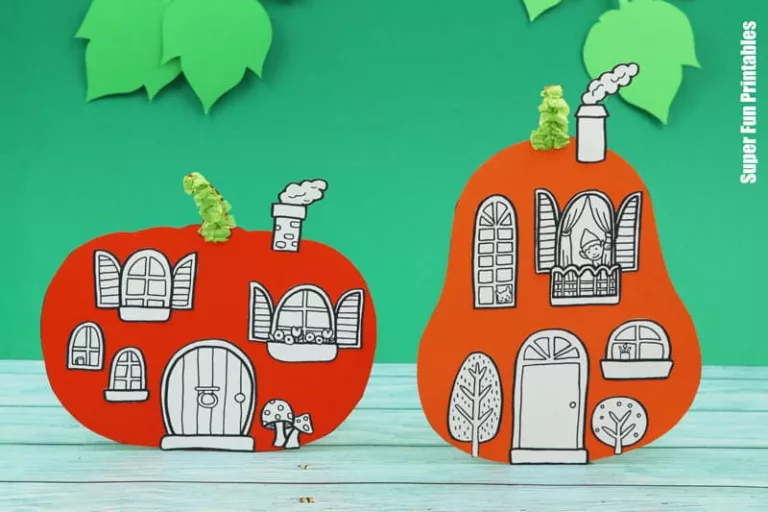 Paper pumpkin houses