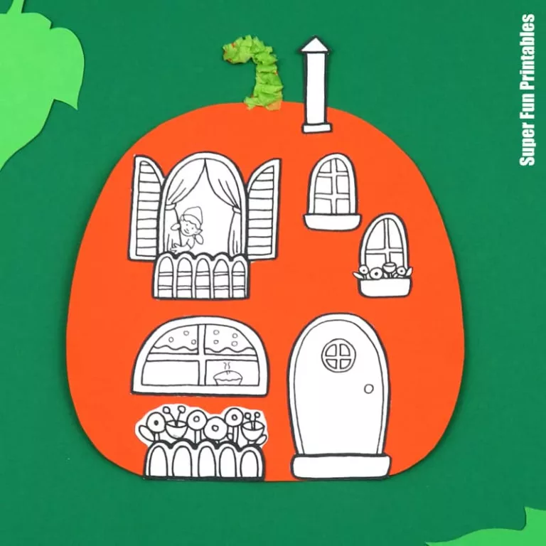 Cute pumpkin house papercraft