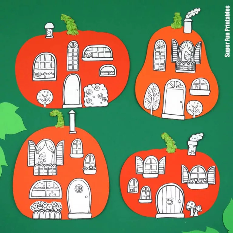 Paper pumpkin houses