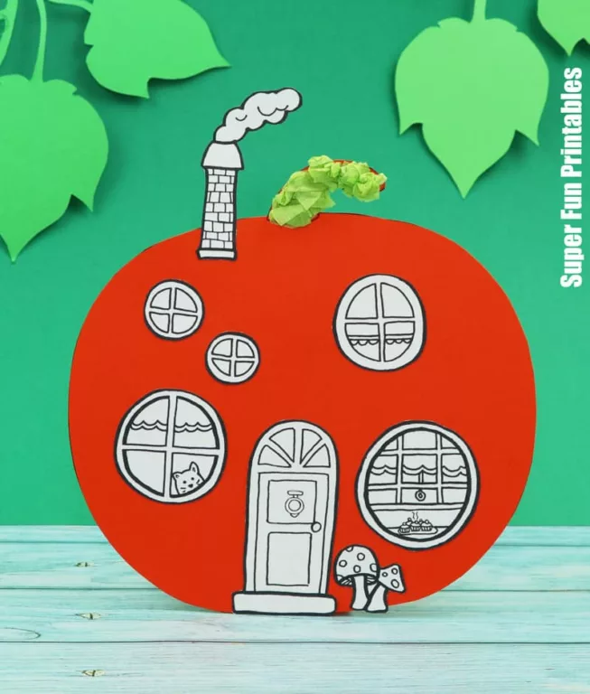 Cute pumpkin house papercraft